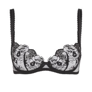 Agent Provocateur Black Jayce Embroidered Bra